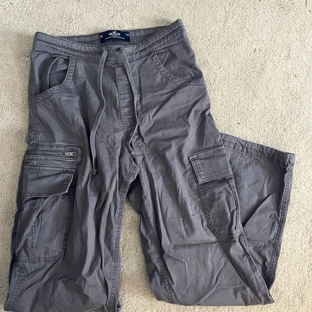 Hollister Charcoal Cargo Pants